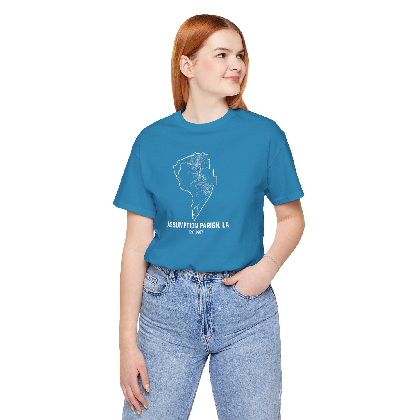 Assumption Parish Cajun T-Shirt - South of Interstate 10 - #Cajun Store# - #Cajun Clothing# - #Cajun Shirts#