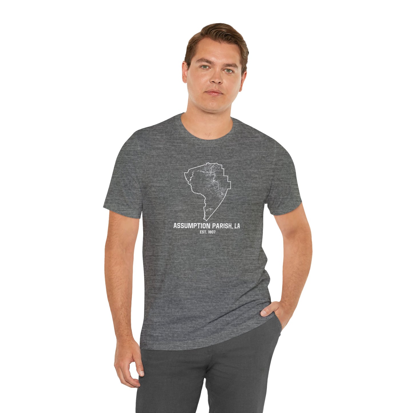 Assumption Parish Cajun T-Shirt - South of Interstate 10 - #Cajun Store# - #Cajun Clothing# - #Cajun Shirts#