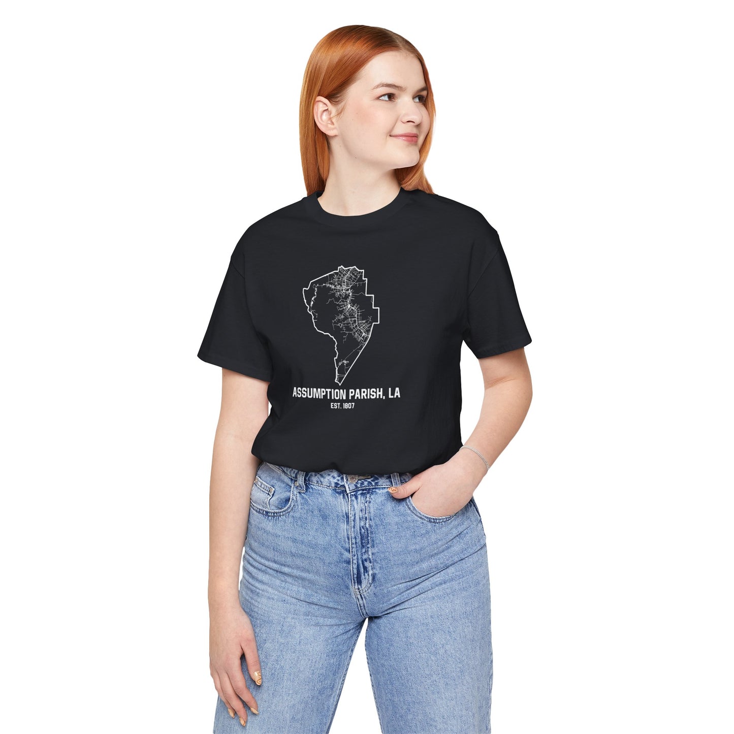 Assumption Parish Cajun T-Shirt - South of Interstate 10 - #Cajun Store# - #Cajun Clothing# - #Cajun Shirts#