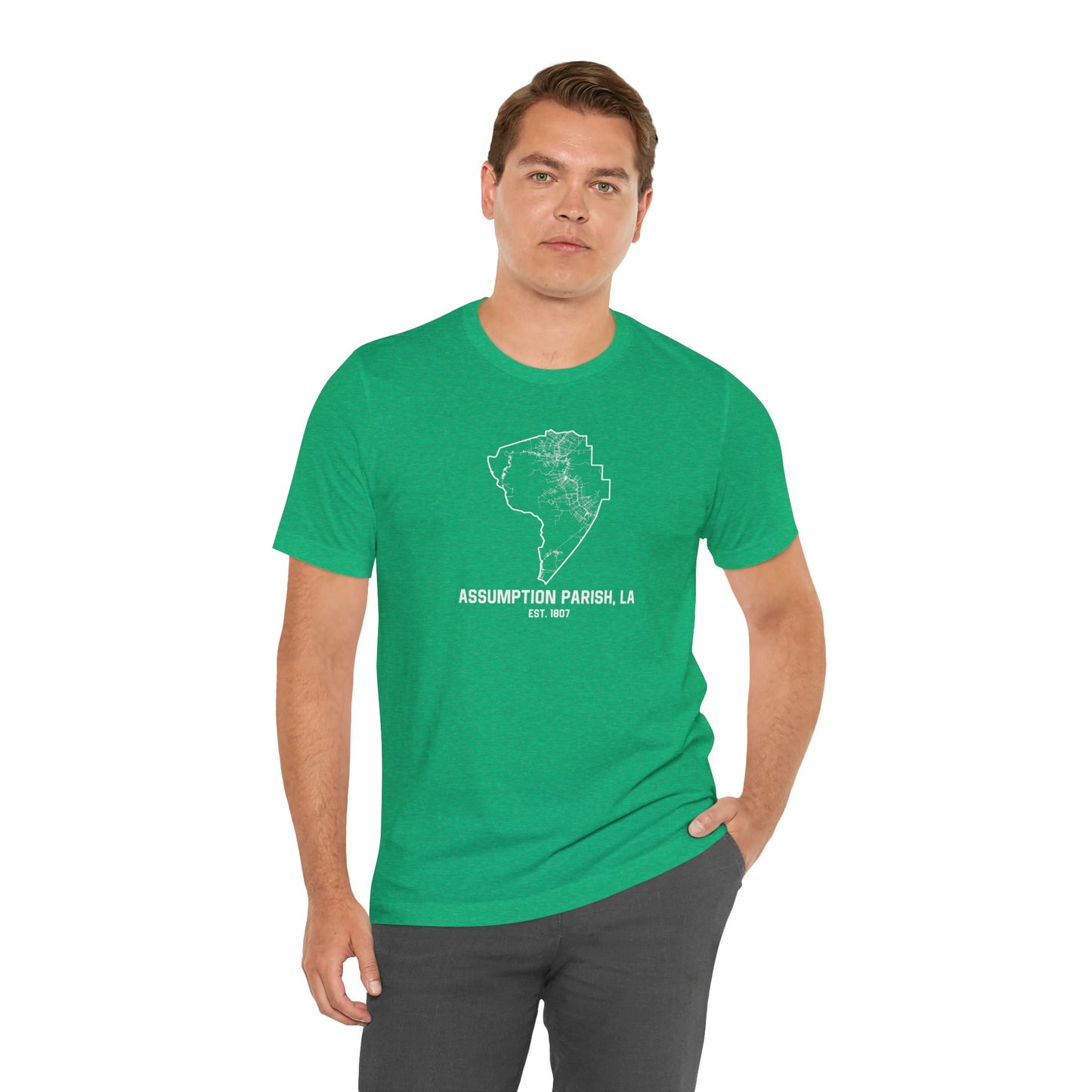 Assumption Parish Cajun T-Shirt - South of Interstate 10 - #Cajun Store# - #Cajun Clothing# - #Cajun Shirts#