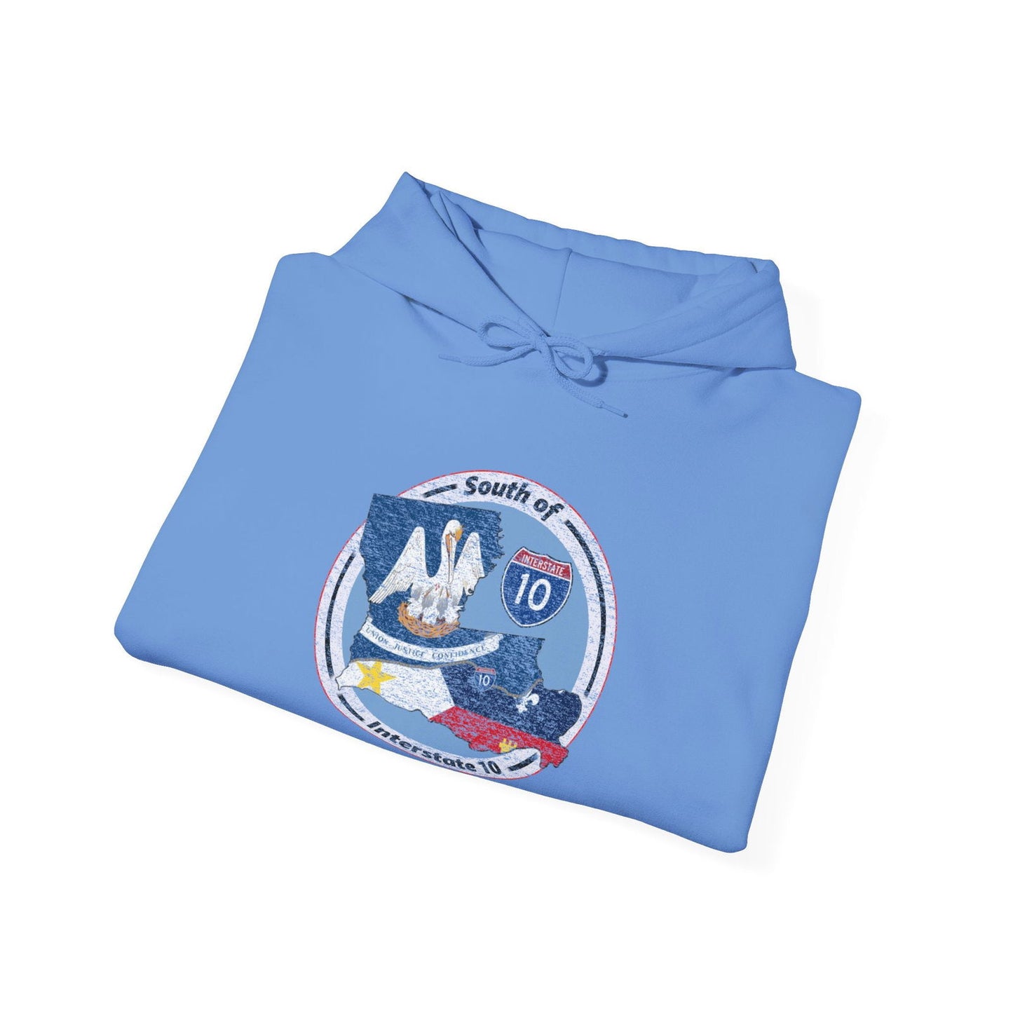 Cajun Country South of I-10, Cajun Hoodie - South of Interstate 10 - #Cajun Store# - #Cajun Clothing# - #Cajun Shirts#