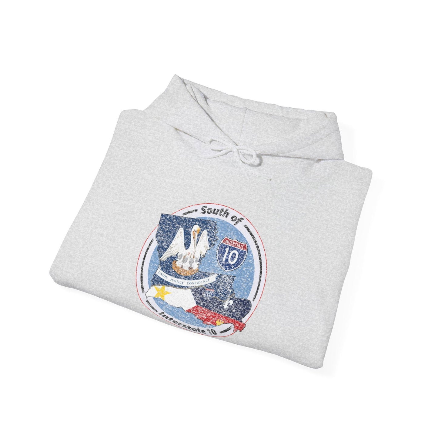 Cajun Country South of I-10, Cajun Hoodie - South of Interstate 10 - #Cajun Store# - #Cajun Clothing# - #Cajun Shirts#