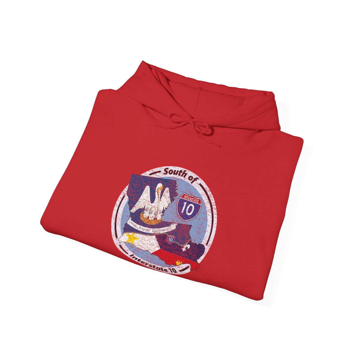 Cajun Country South of I-10, Cajun Hoodie - South of Interstate 10 - #Cajun Store# - #Cajun Clothing# - #Cajun Shirts#