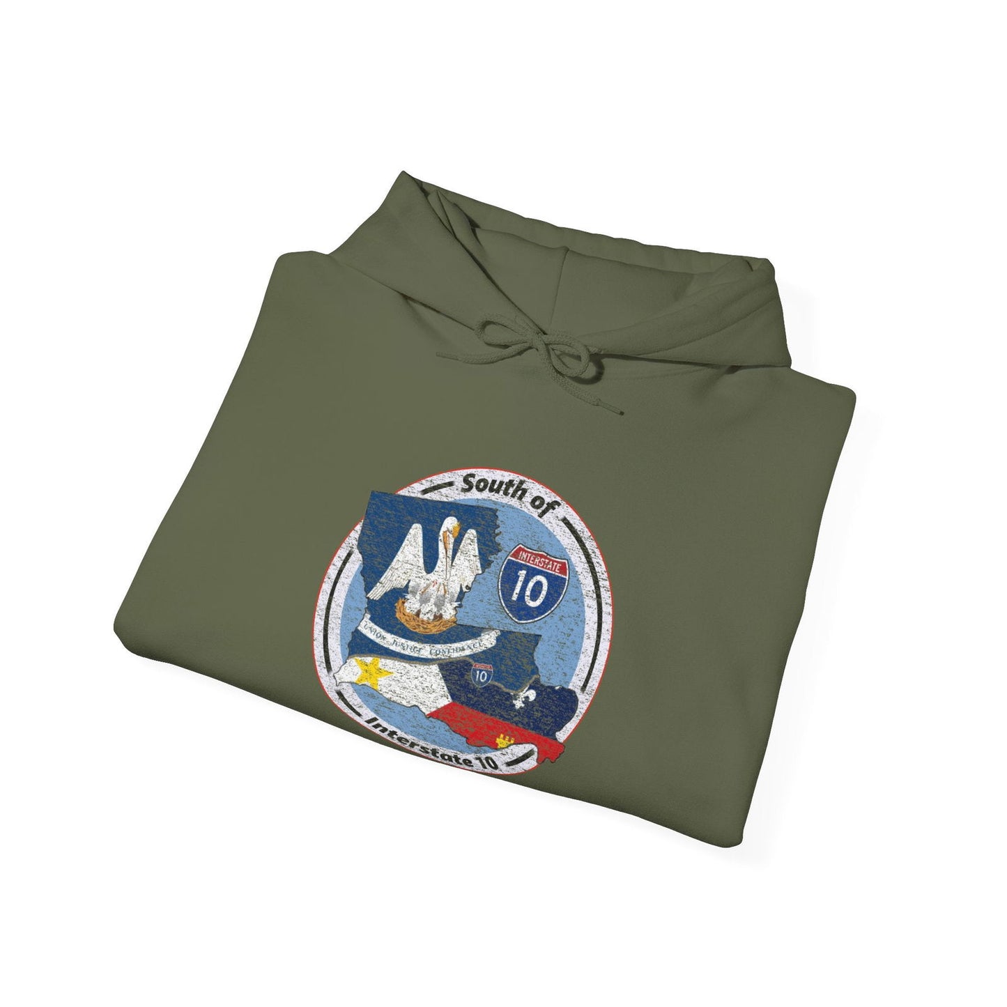 Cajun Country South of I-10, Cajun Hoodie - South of Interstate 10 - #Cajun Store# - #Cajun Clothing# - #Cajun Shirts#