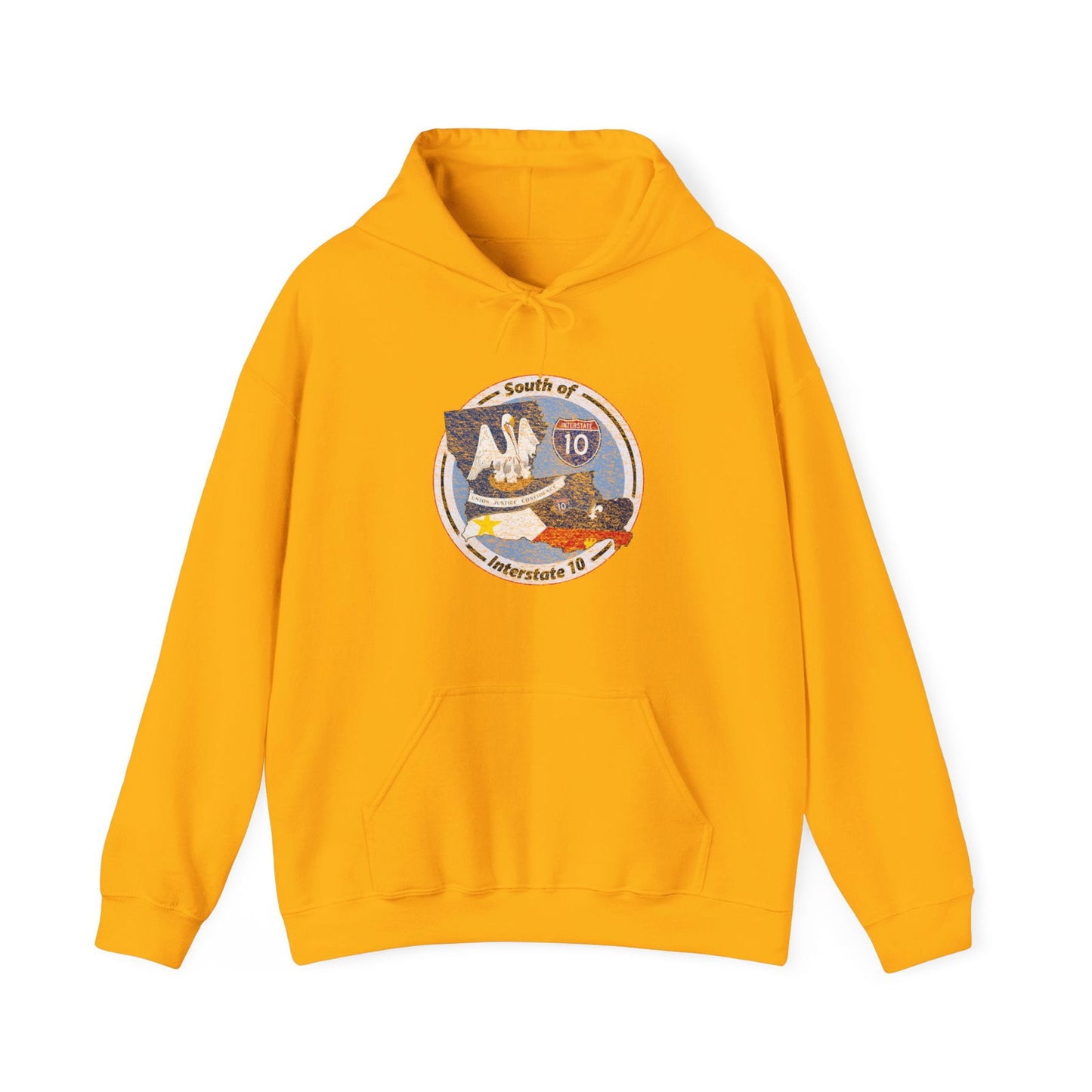 Cajun Country South of I-10, Cajun Hoodie - South of Interstate 10 - #Cajun Store# - #Cajun Clothing# - #Cajun Shirts#