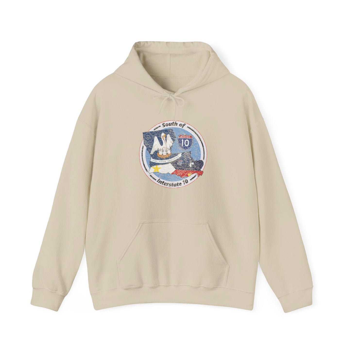 Cajun Country South of I-10, Cajun Hoodie - South of Interstate 10 - #Cajun Store# - #Cajun Clothing# - #Cajun Shirts#