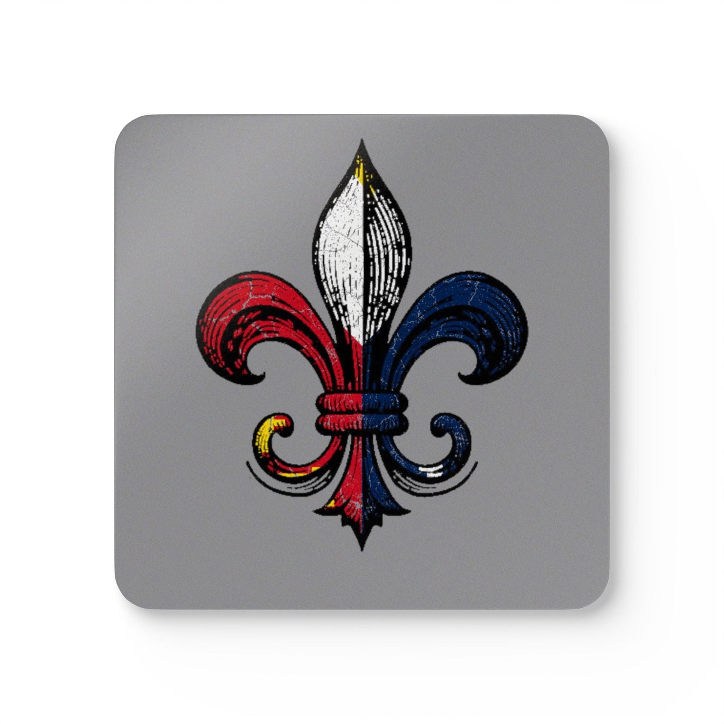 Cajun Fleur-de-lis Coasters, Cajun Coasters (Set of 4) - South of Interstate 10 - #Cajun Store# - #Cajun Clothing# - #Cajun Shirts#