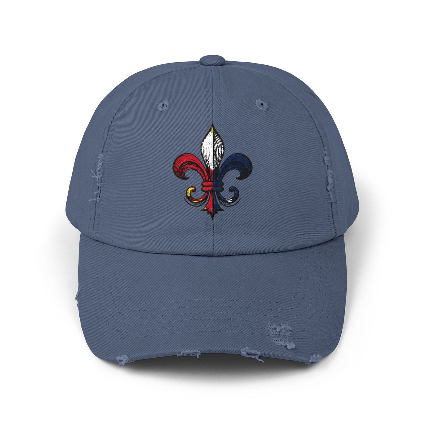 Cajun Fleur-de-lis Hat, Cajun Hat - South of Interstate 10 - #Cajun Store# - #Cajun Clothing# - #Cajun Shirts#