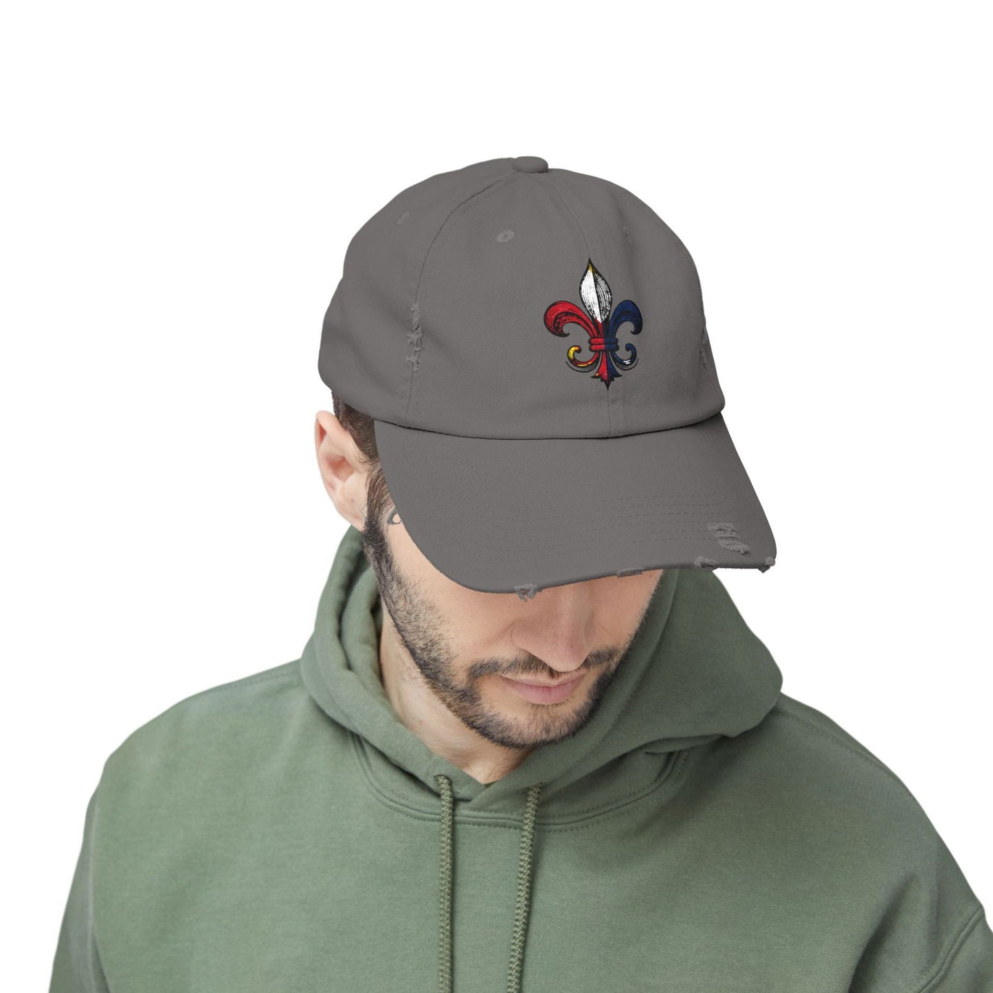 Cajun Fleur-de-lis Hat, Cajun Hat - South of Interstate 10 - #Cajun Store# - #Cajun Clothing# - #Cajun Shirts#