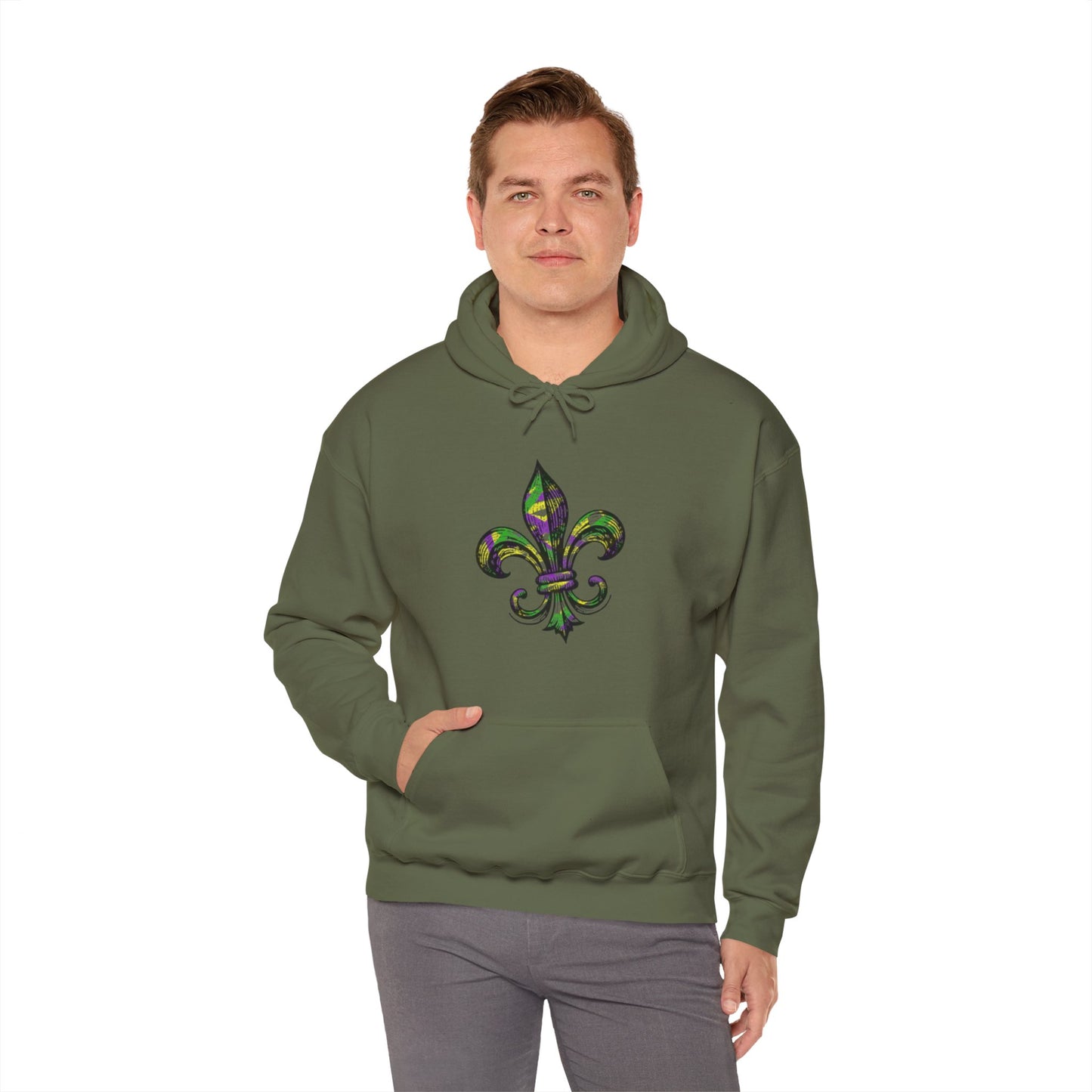 Mardi Gras Fleur-de-lis Cajun Hoodie