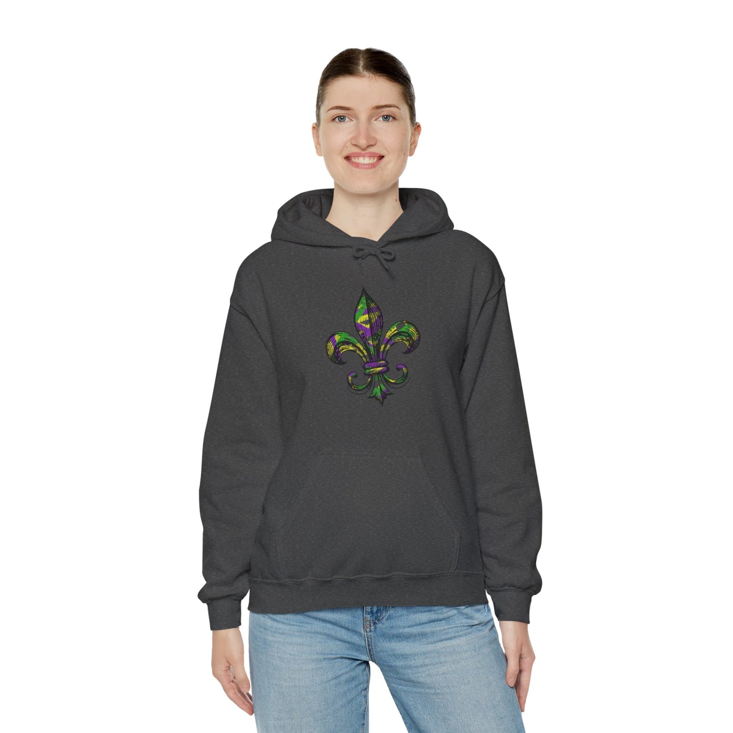 Mardi Gras Fleur-de-lis Cajun Hoodie