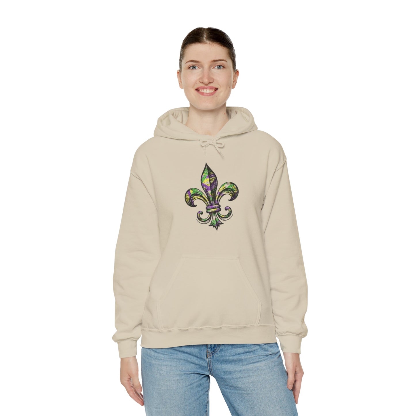 Mardi Gras Fleur-de-lis Cajun Hoodie