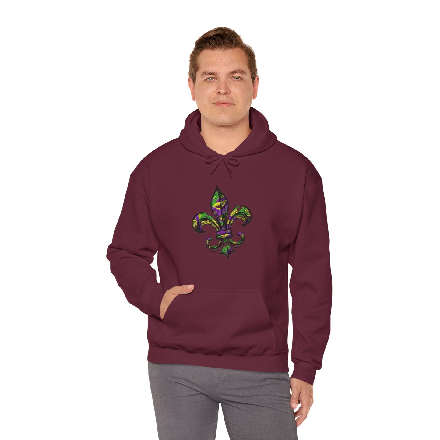 Mardi Gras Fleur-de-lis Cajun Hoodie