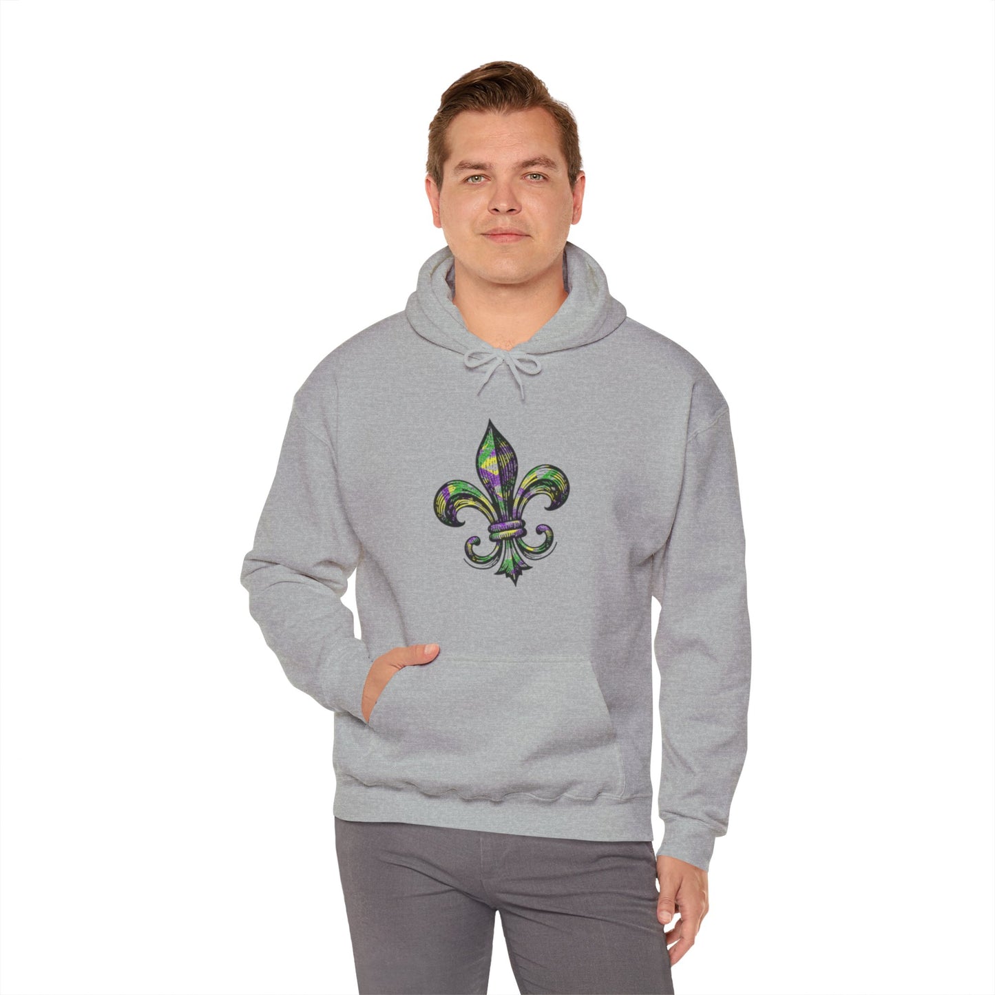 Mardi Gras Fleur-de-lis Cajun Hoodie