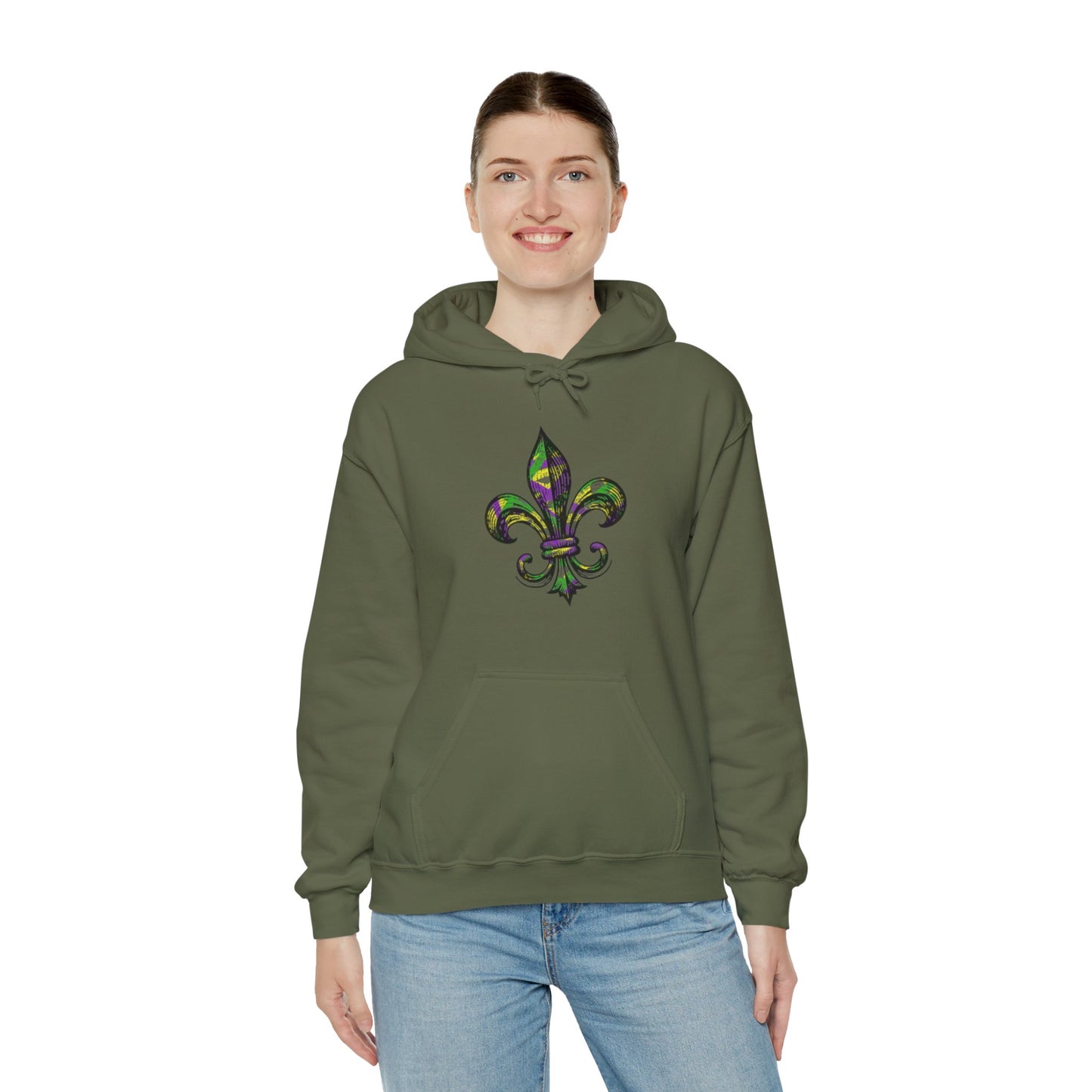 Mardi Gras Fleur-de-lis Cajun Hoodie