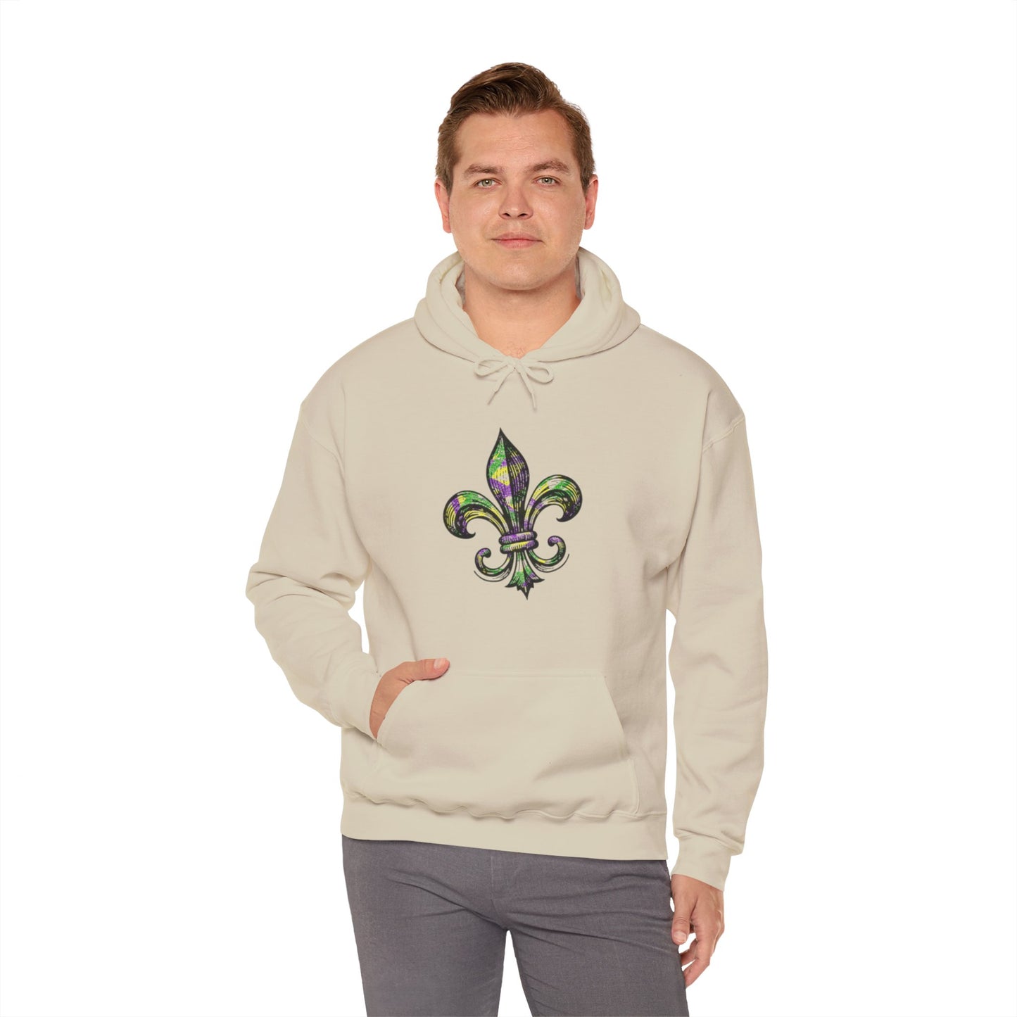 Mardi Gras Fleur-de-lis Cajun Hoodie