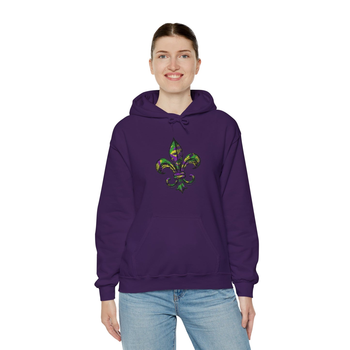 Mardi Gras Fleur-de-lis Cajun Hoodie