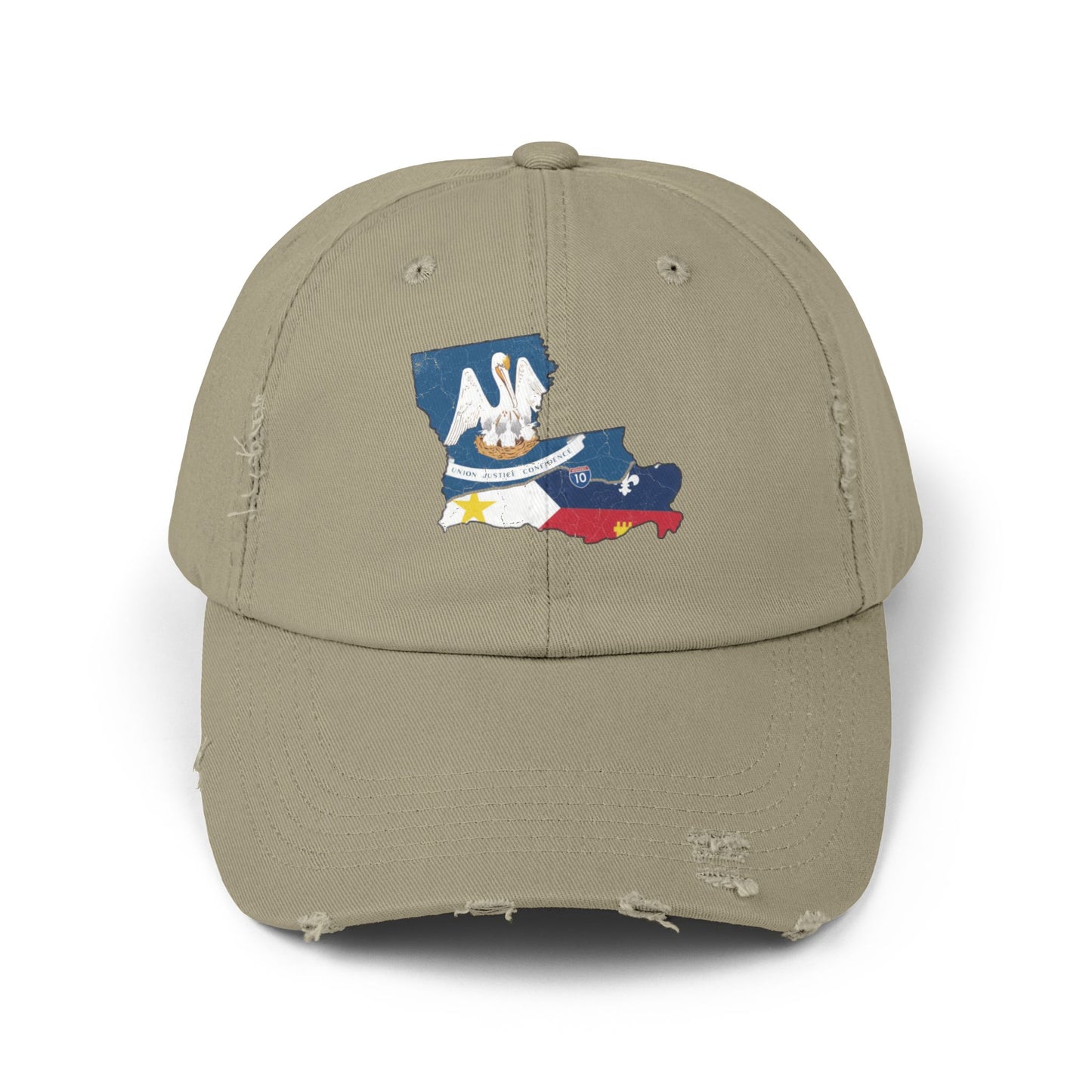 South of Interstate 10 Map Cajun Hat