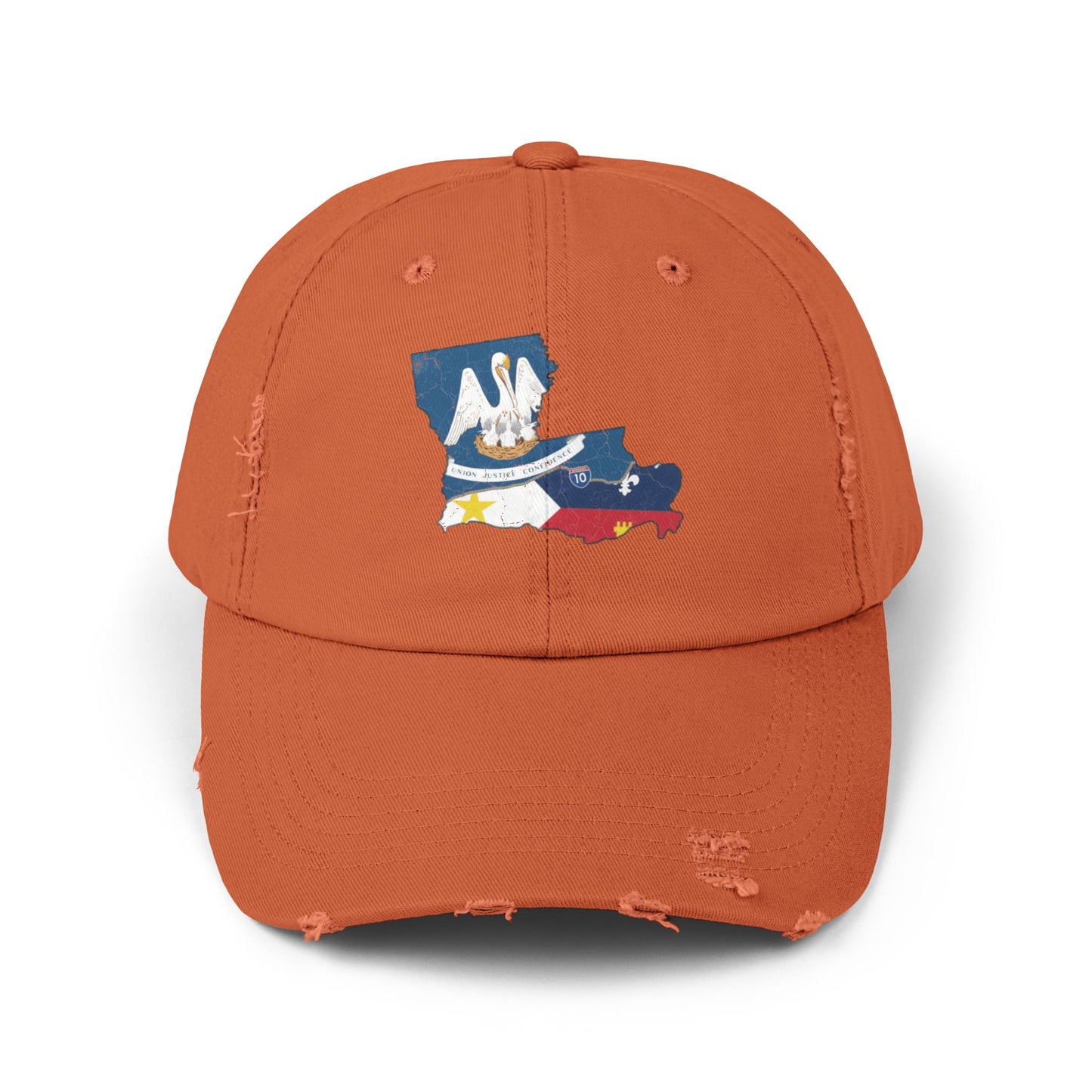 South of Interstate 10 Map Cajun Hat
