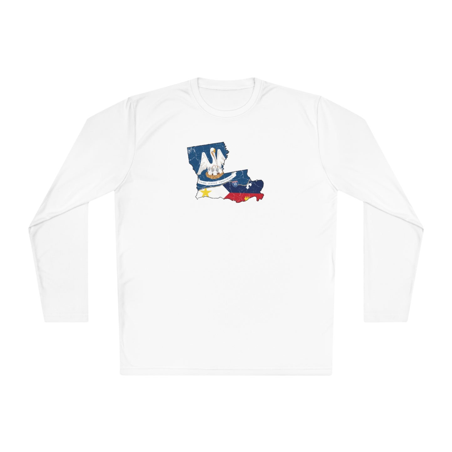 South of Interstate 10 Map Cajun Long Sleeve T-Shirt