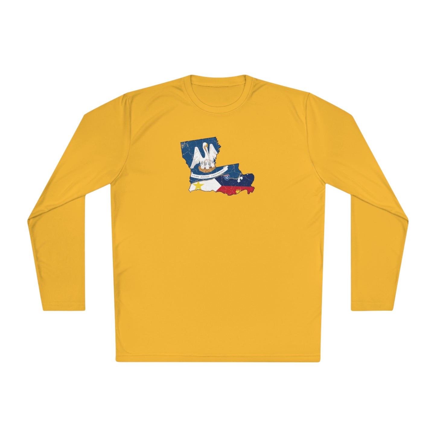 South of Interstate 10 Map Cajun Long Sleeve T-Shirt
