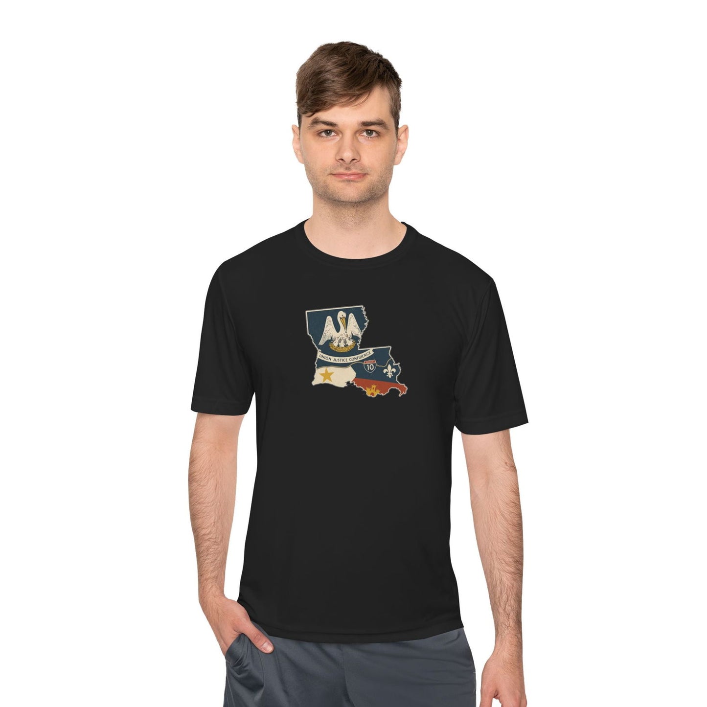 south-of-interstate-10-cajun-store-cajun-country-south-of-i-10-map-cajun-dry-fit-t-shirt