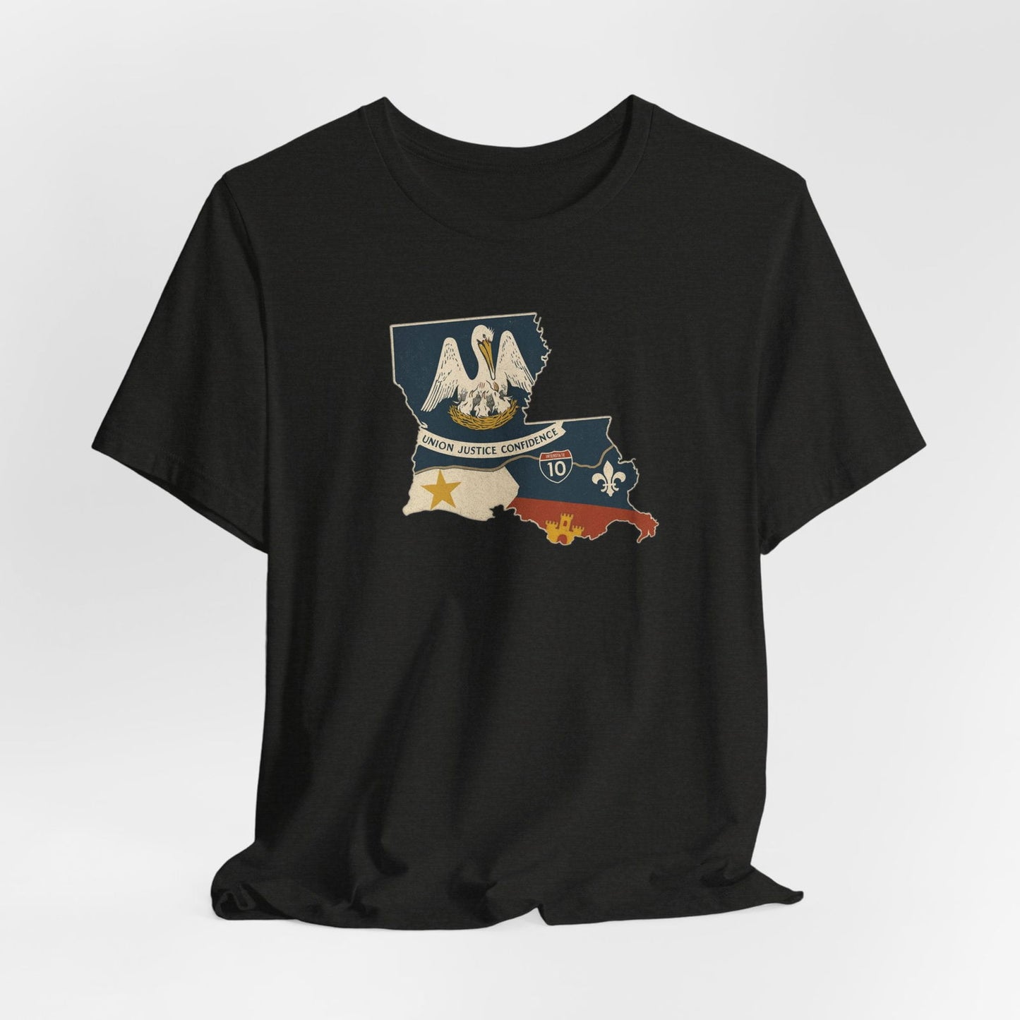 south-of-interstate-10-cajun-store-cajun-county-south-of-i-10-map-cajun-t-shirt