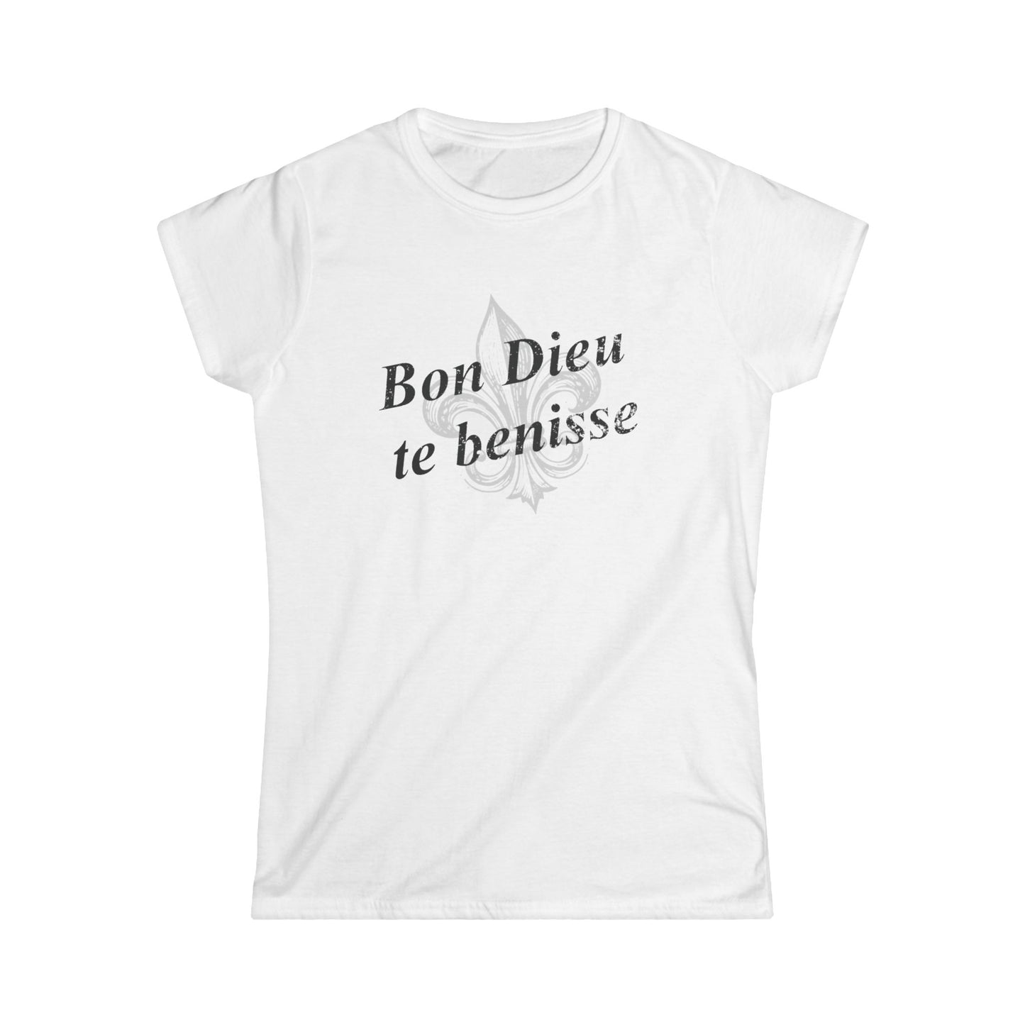Women's Bon Dieu te benisse (God Bless You) Cajun T-Shirt - South of Interstate 10 - #Cajun Store# - #Cajun Clothing# - #Cajun Shirts#
