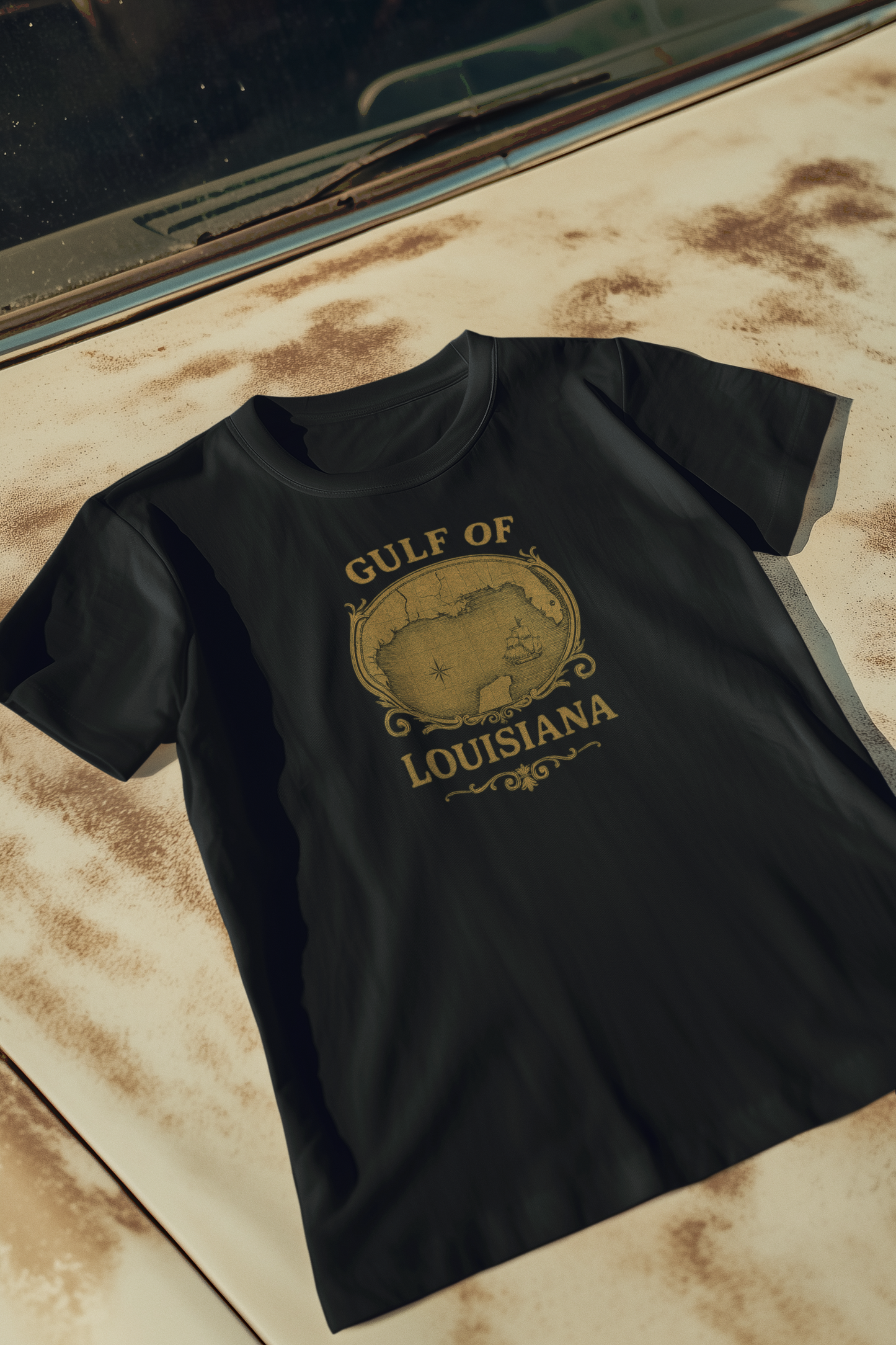 Gulf of Louisiana Map T-Shirt