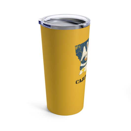 Cajun Country South of I-10 Tumbler (Gold, 20oz)