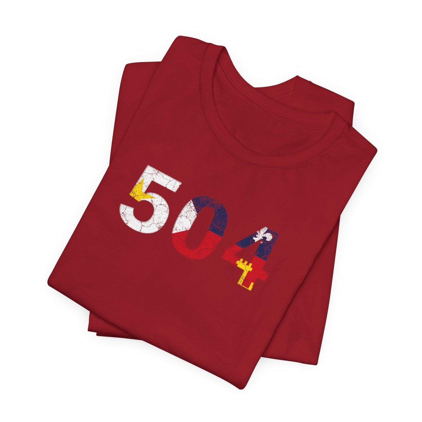 Cajun Flag 504 Area Code T-Shirt