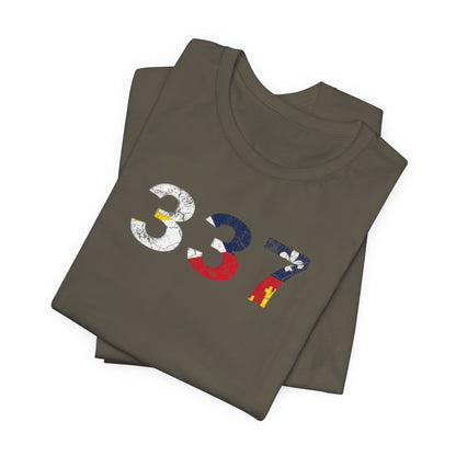 Cajun Flag 337 Area Code T-Shirt