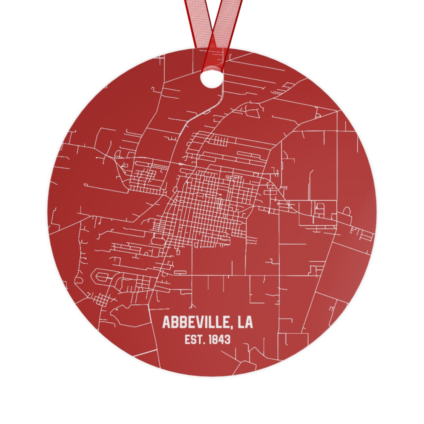 Abbeville Louisiana Christmas Ornament