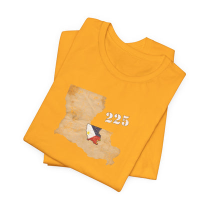 Cajun Area Code 225 Map T-Shirt