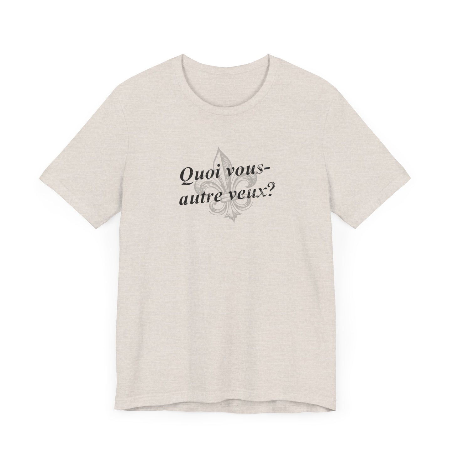 Quoi vous-autre veux? (What do y'all want?) Cajun French T-Shirt