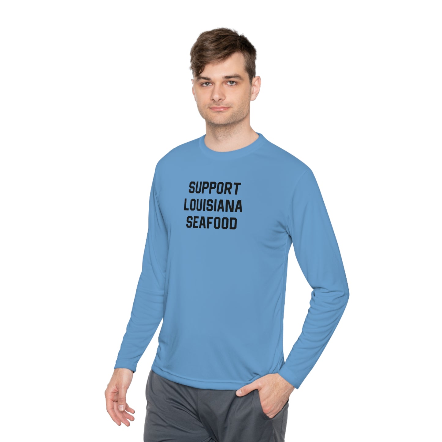 Support Louisiana Seafood Cajun Long Sleeve T-Shirt