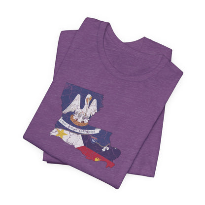 South of Interstate 10 Map Cajun Shirt