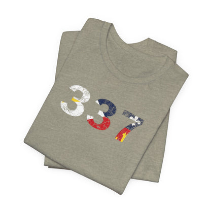 Cajun Flag 337 Area Code T-Shirt