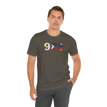 Cajun Flag 985 Area Code T-Shirt