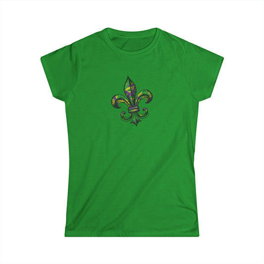 south-of-interstate-10-cajun-store-womens-mardi-gras-fleur-de-lis-with-border-t-shirt-cajun-mardi-gras-t-shirt