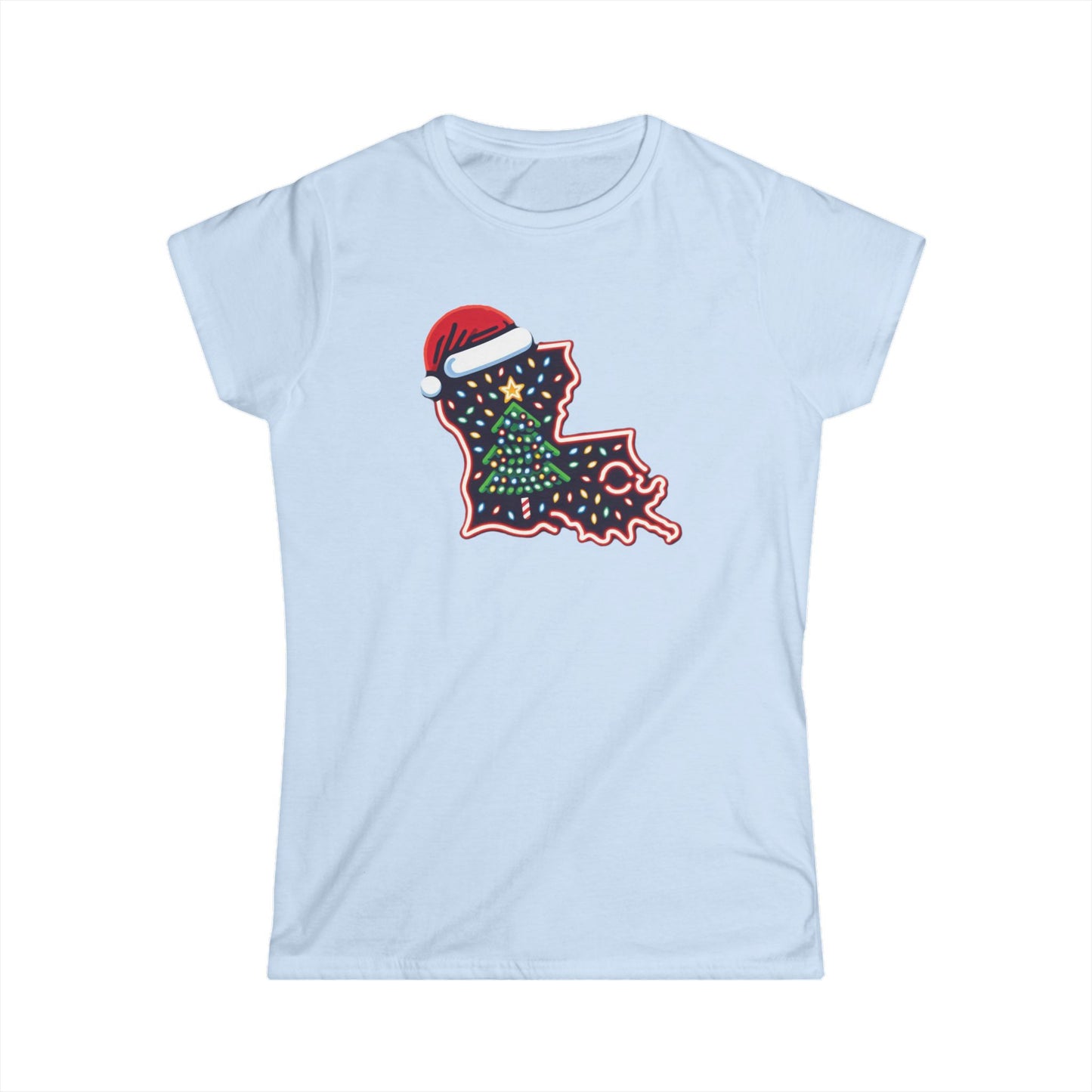 Women's Louisiana Christmas T-Shirt