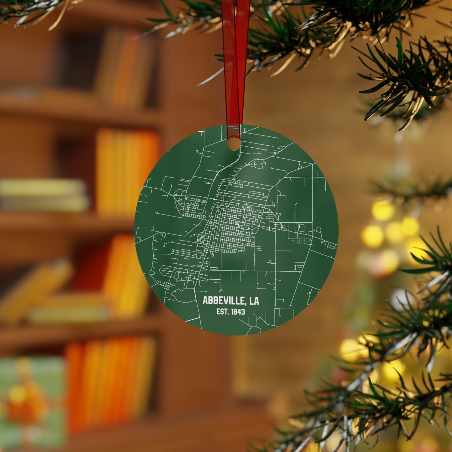 Abbeville Louisiana Christmas Ornament