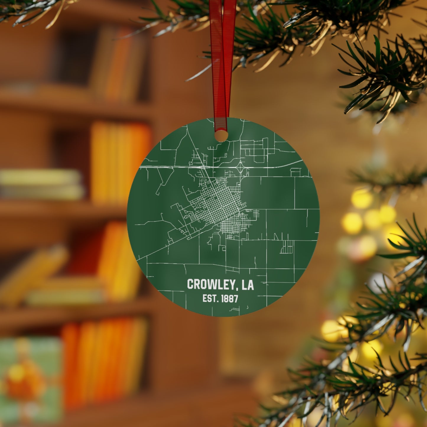 Crowley Louisiana Christmas Ornament