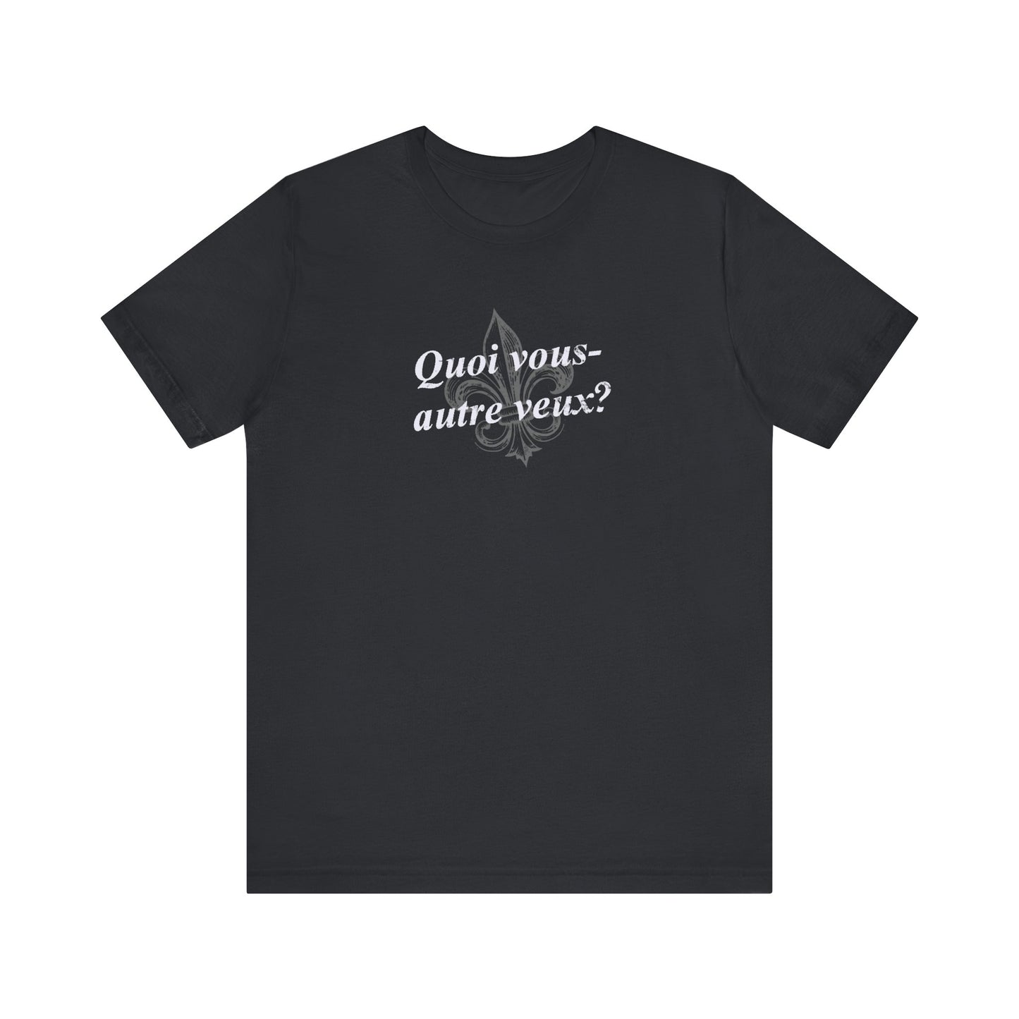 Quoi vous-autre veux? (What do y'all want?) Cajun French T-Shirt