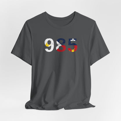 Cajun Flag 985 Area Code T-Shirt