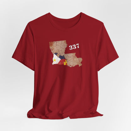 Cajun Area Code 337 Map T-Shirt