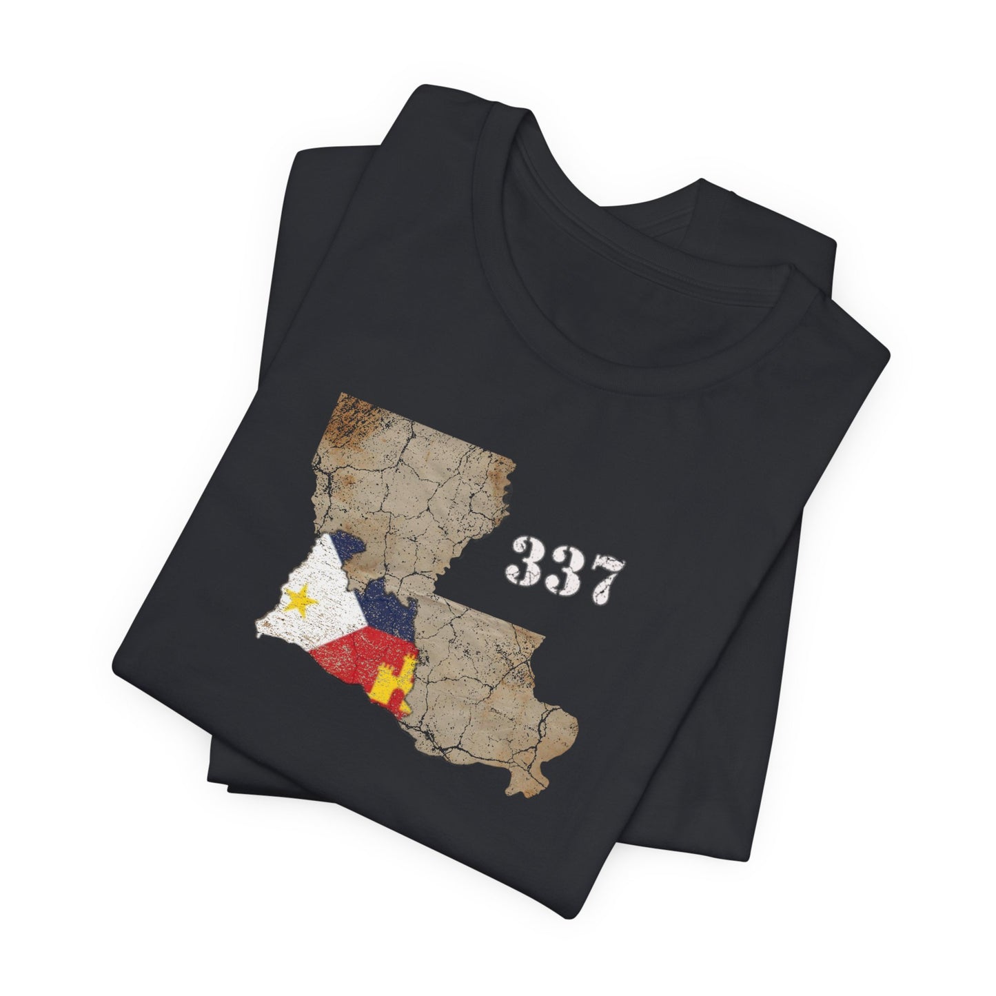 Cajun Area Code 337 Map T-Shirt