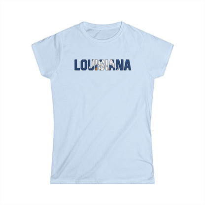 Women's Louisiana with Flag T-Shirt