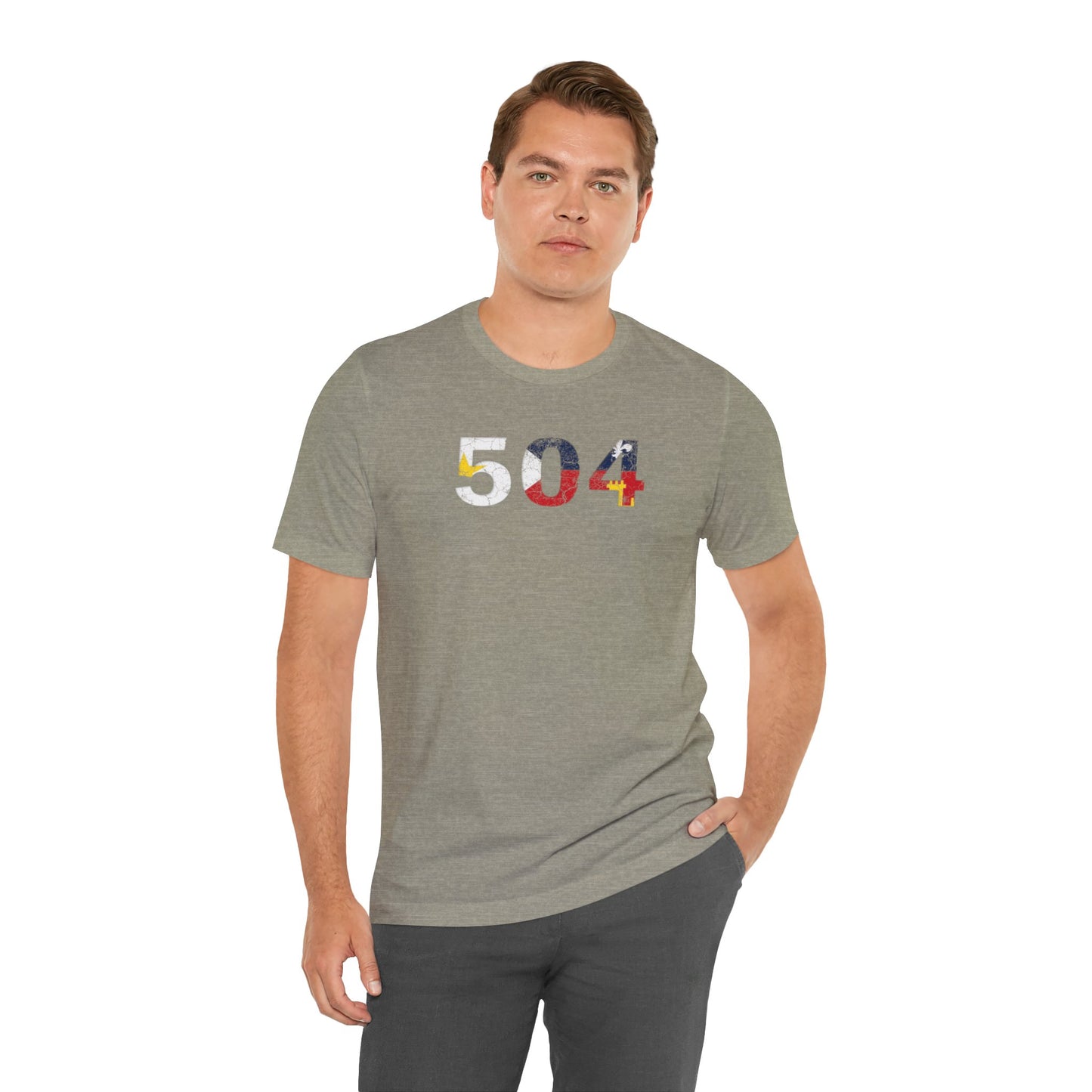 Cajun Flag 504 Area Code T-Shirt