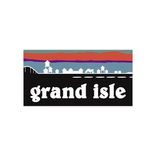 Grand Isle Skyline Cajun Bumper Sticker